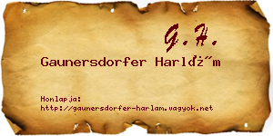 Gaunersdorfer Harlám névjegykártya